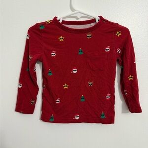 Little Sleepies Red Holiday Long Sleeve Tee